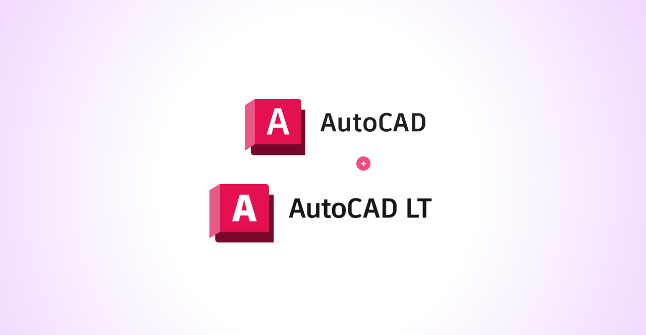 Logos de AutoCAD y AutoCAD LT — software CAD de Autodesk para dibujo técnico en 2D y 3D, muy usado en arquitectura, ingeniería y diseño.