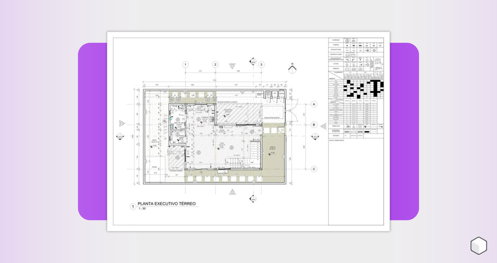 Executive architectural floor plan of a residential lower level, featuring technical details, dimensions, electrical and plumbing symbols, and spaces such as living room, kitchen, garage, garden, and deck.