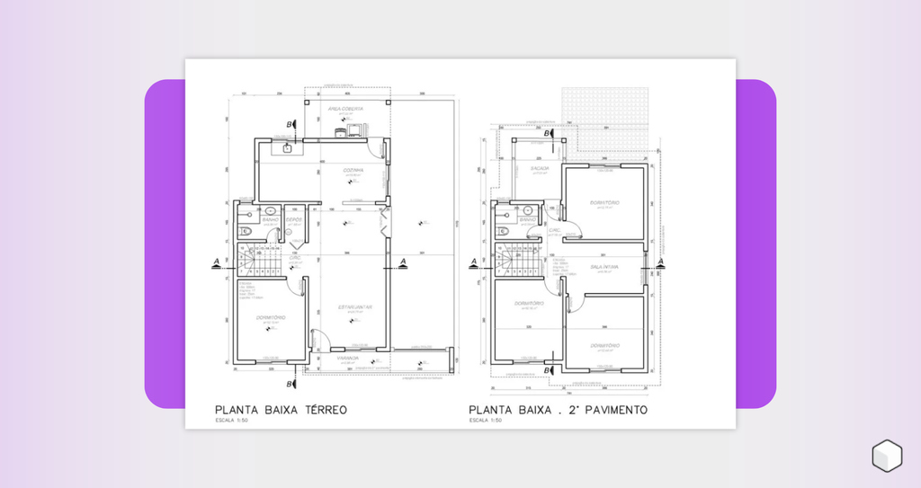 Architectural floor plans of a two-story residence: ground floor showing kitchen, bathroom, bedroom, living/dining area, and porch; and second floor with bedrooms, intimate lounge, bathroom, and balcony, including dimensions and technical details.