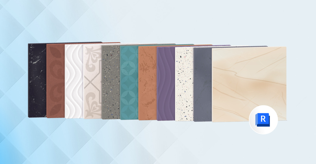 Conjunto de amostras de padrões de revestimentos contemporâneos em diversas cores e texturas, ideal para decoração e design de interiores.