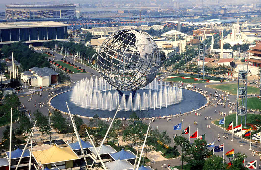 Feira Mundial de Nova York vista de cima.