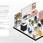 Imagem de um computador mostrando o interior de uma sala com móveis e objetos decorativos.