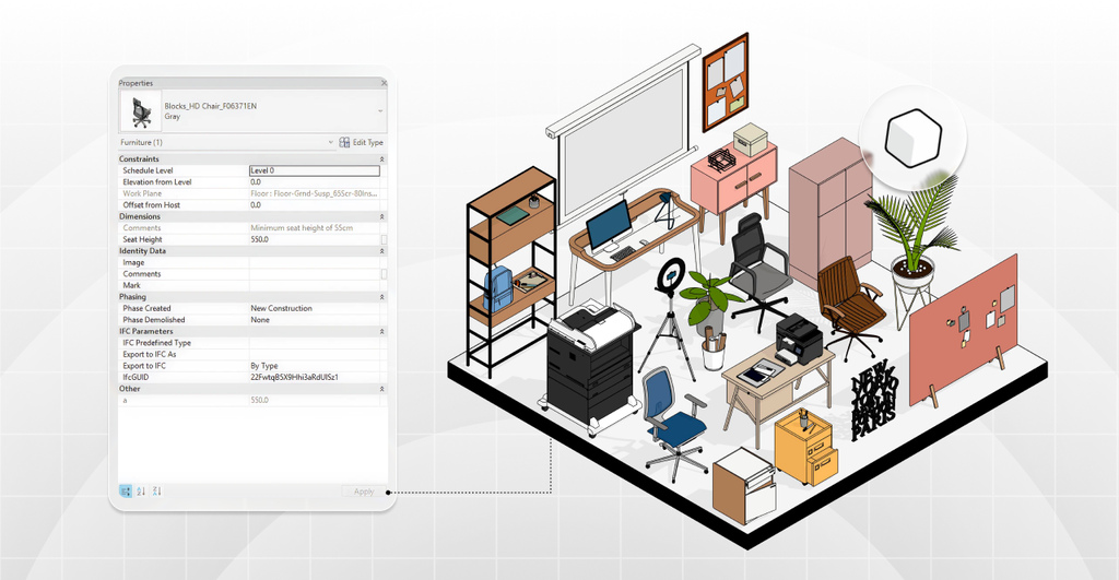 Imagem de um computador mostrando o interior de uma sala com móveis e objetos decorativos.