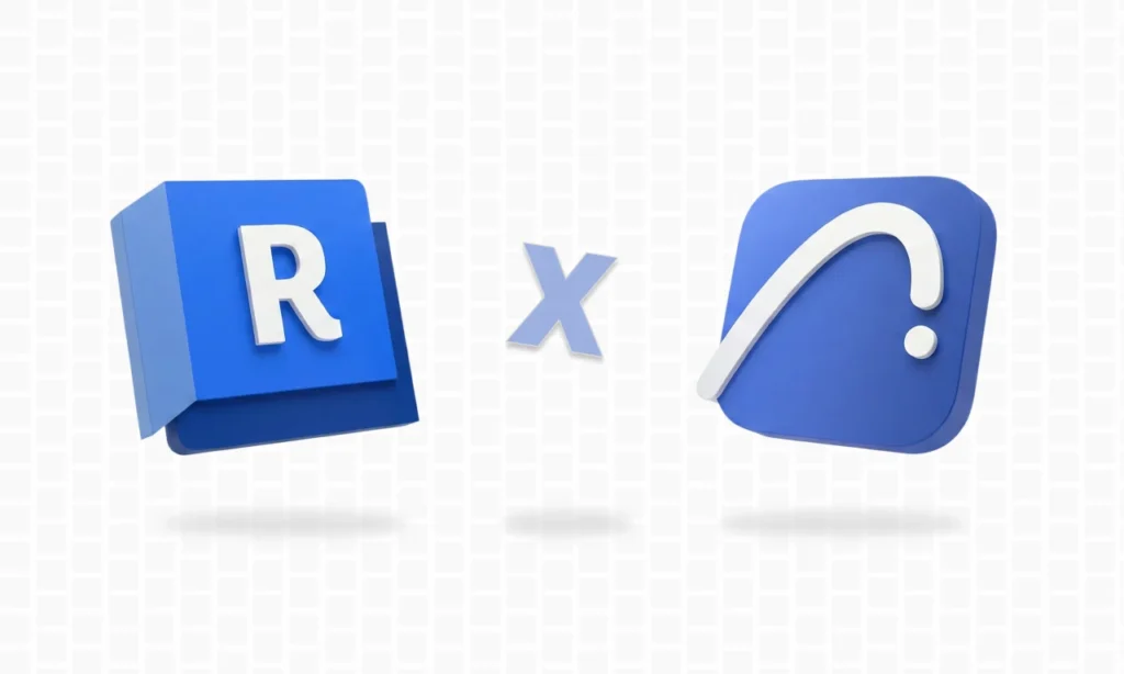Imagem comparativa entre os softwares Revit e Archicad, destacando suas funcionalidades de modelagem e projetos de arquitetura.