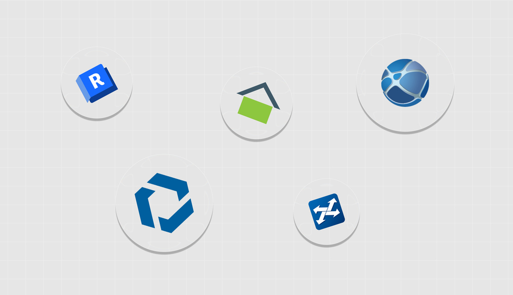 Imagem ilustrativa com ícones relacionados ao padrão ISO 19650, exposição de elementos de gerenciamento de projetos e informações digitais na construção civil.