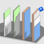 Imagem demonstrando diferentes tipos de paredes no Revit, com foco em dicas para diminuir o tamanho de paredes no software de modelagem arquitetônica.