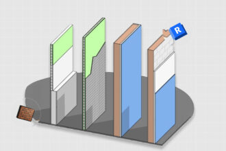 Imagem demonstrando diferentes tipos de paredes no Revit, com foco em dicas para diminuir o tamanho de paredes no software de modelagem arquitetônica.