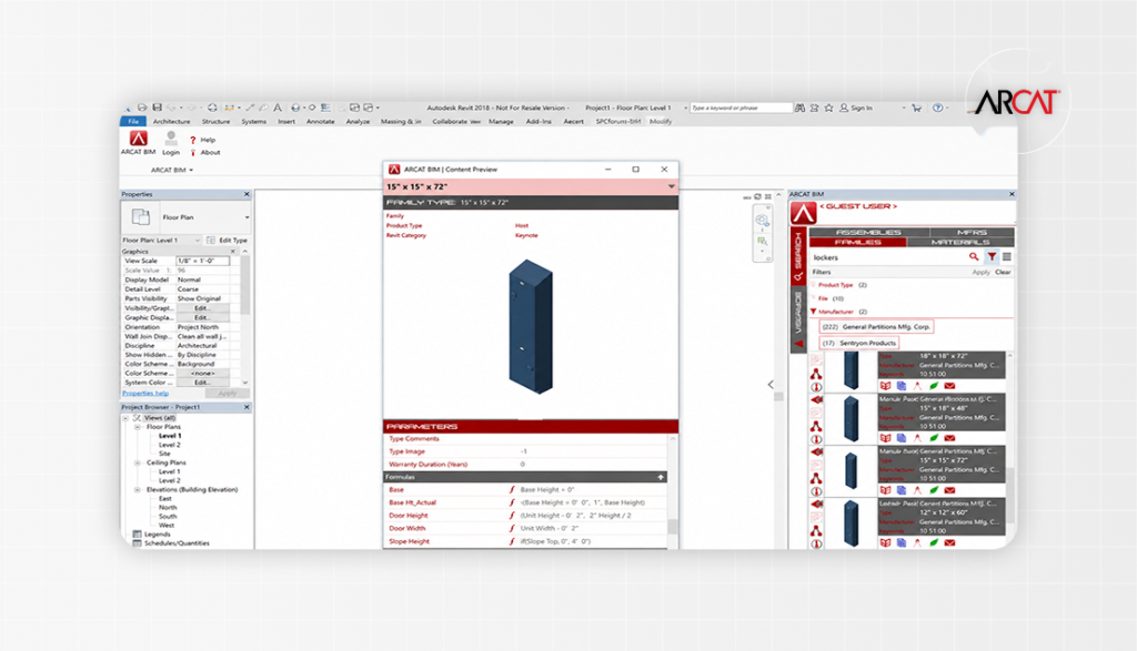 Melhores sites para baixar família revit grátis: Arcat