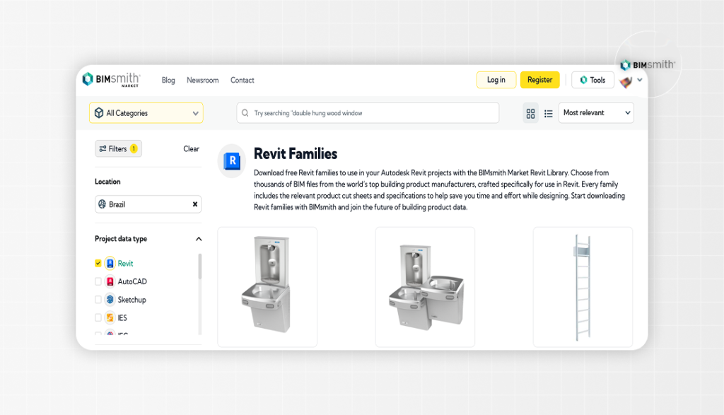 Melhores sites para baixar família revit grátis: Bimsmith