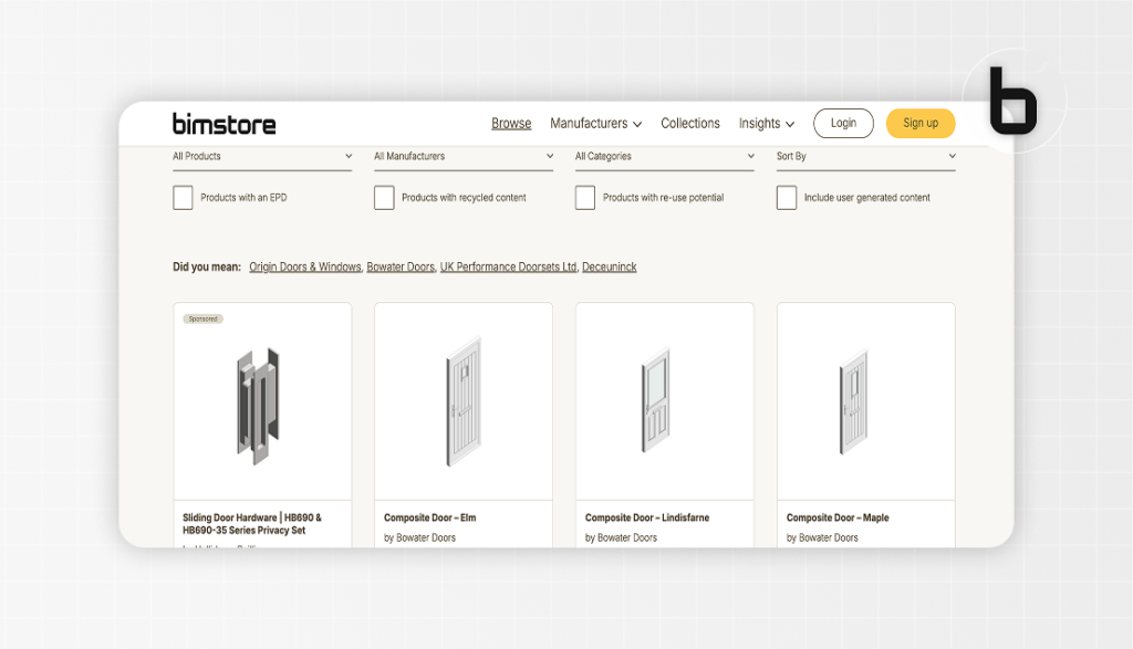 Melhores sites para baixar família revit grátis: Bimstore