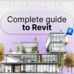 Comprehensive guide cover for Revit, featuring architectural designs and tools for building information modeling.